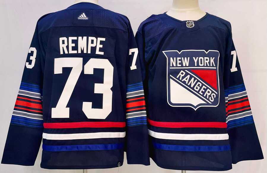 Men%27s New York Rangers #73 Matt Rempe Navy Alternate Jersey